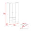 Armoire 2 portes 3 tiroirs Rowaton-1134321737