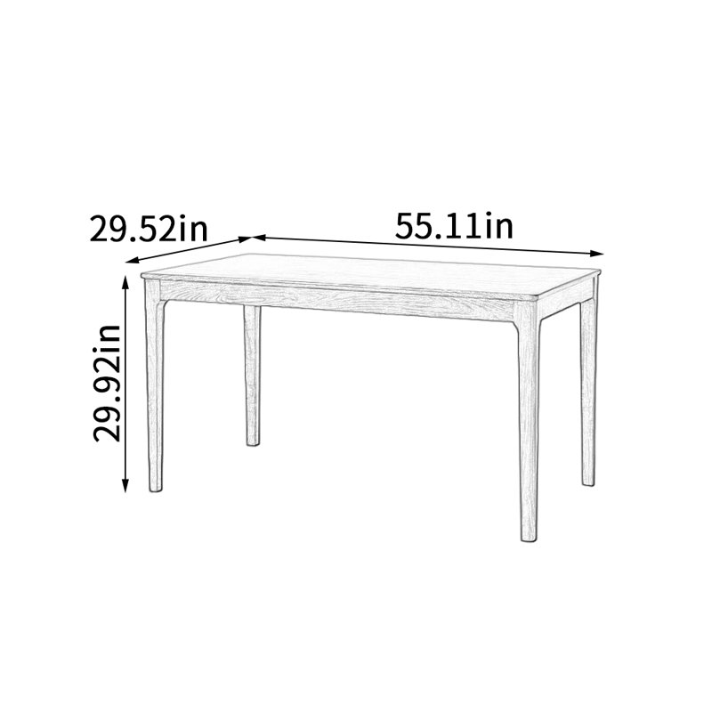Simple And Durable Walnut Solid Wood Table