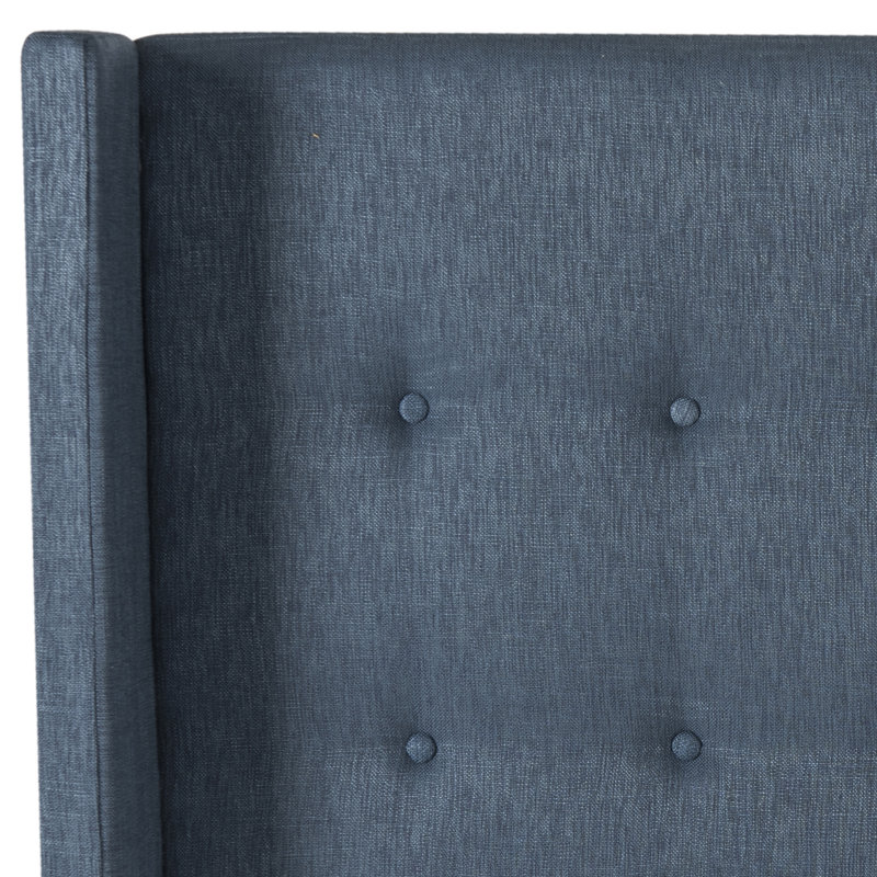 Davin Upholstered Headboard, Twin, Denim Blue