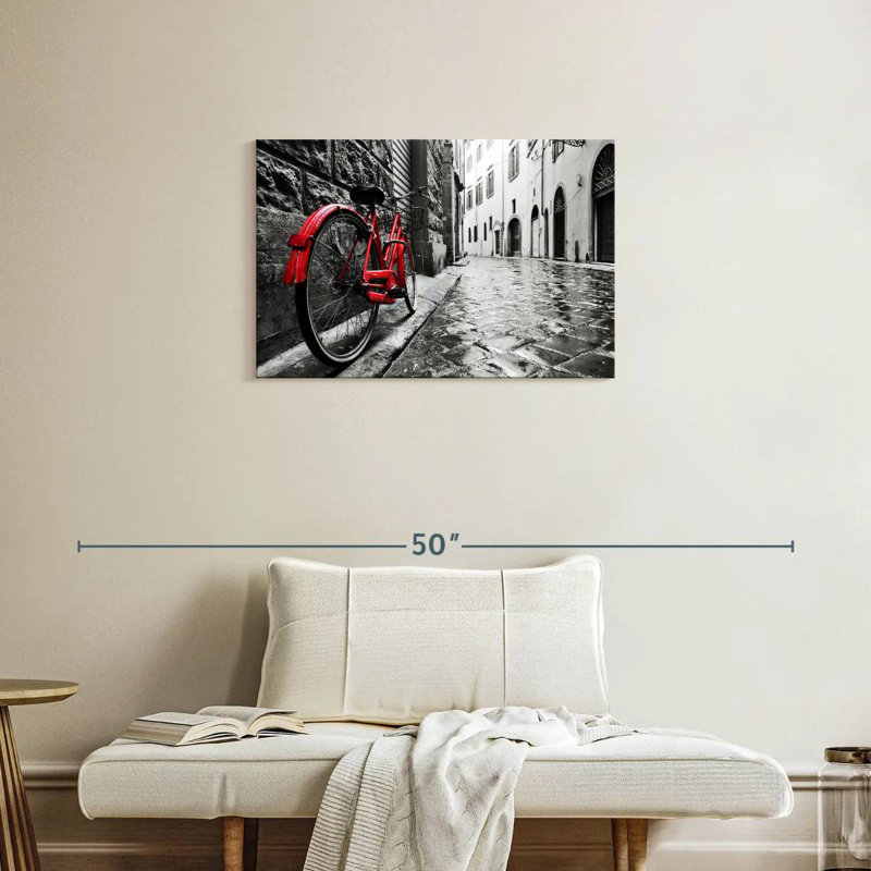 Mehar Red Bicycle Pop, 20" H x 30" W