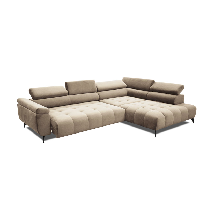 Temecia 3 Seater Corner Sofa , Beige, Right Hand Facing