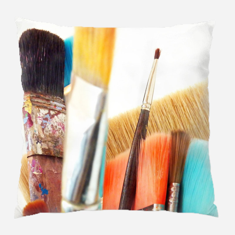 Housse et insert de coussin carré Kattan Brush, Microsuède, Intérieur