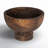 Round Paulownia Wood Pedestal Bowl-1424835059