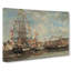 Festival In The Harbor Of Honfleur by Eugene Boudin - Wrapped Canvas-61876916