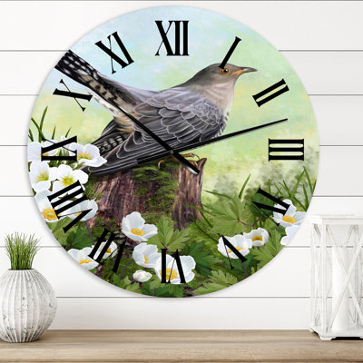Cuckoo Bird On An Old Stump - Traditional wall clock