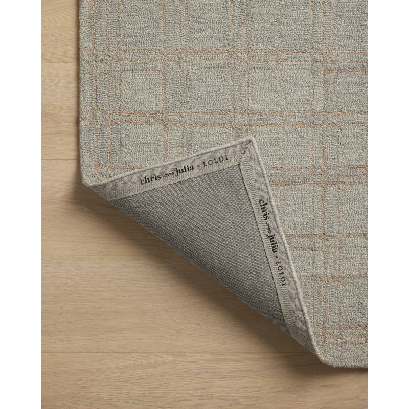 Polly Fog and Wheat Hand-Tufted Wool Area Rug 7'-9" x 9'-9"