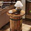 Table de bout industrielle ronde, ensemble de 2