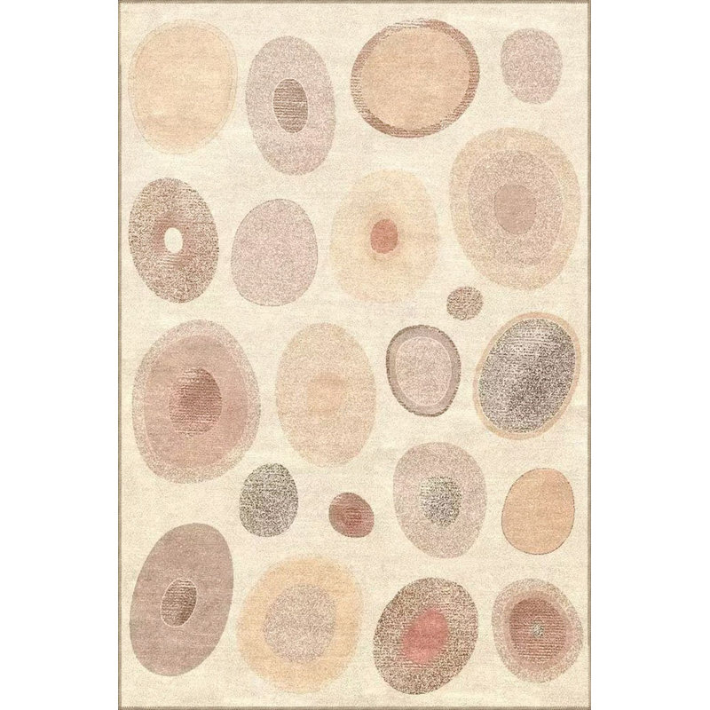 Yellow Pebble Pastel Pattern Decorative Rug, Runner 3'3" x 6'7" Rug Pad Included
