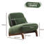Plush Ergonomic Sherpa Accent Chair with Lumbar Support Pillow-1293181291