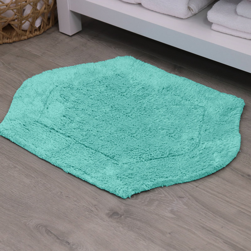 Tapis pour salle de bain Morissette, L 21 po x L 34 po, Turquoise