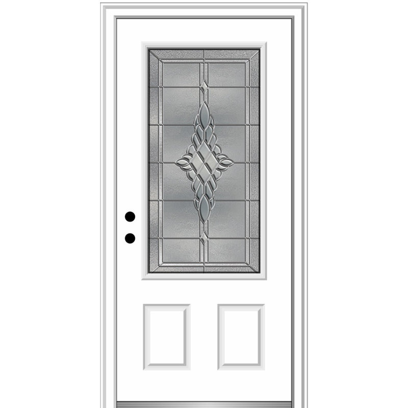 Porte d'entrée avant en fibre de verre Grace, S'ouvre à droite vers l'intérieur