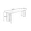 Bureau d'écriture rectangulaire en bois massif brun noisette-117663653