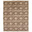 Tapis unique en laine noué à la main de style crème / brun foncé 8 pi 3 po x 10 pi nouvel âge 18/20 po