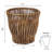 Small Handwoven Willow Waste Basket with Removable Liner Rich