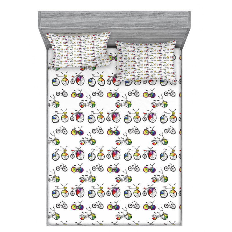 Microfiber Sheet Set, Queen Sheet Set + Fitted Sheet + 2 Pillowcases