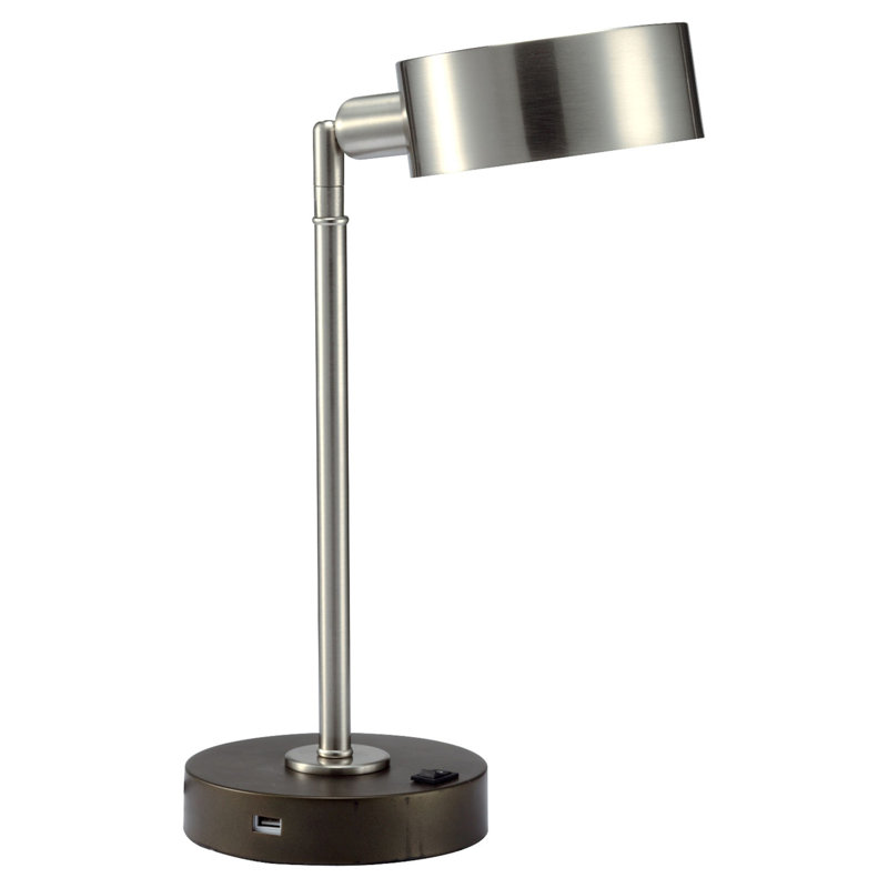 Lampe de table élégante, Nickel brossé