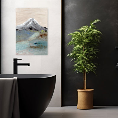 Misty Mountain Peak Abstract Peaceful Serene Landscape Mountain Wall Art