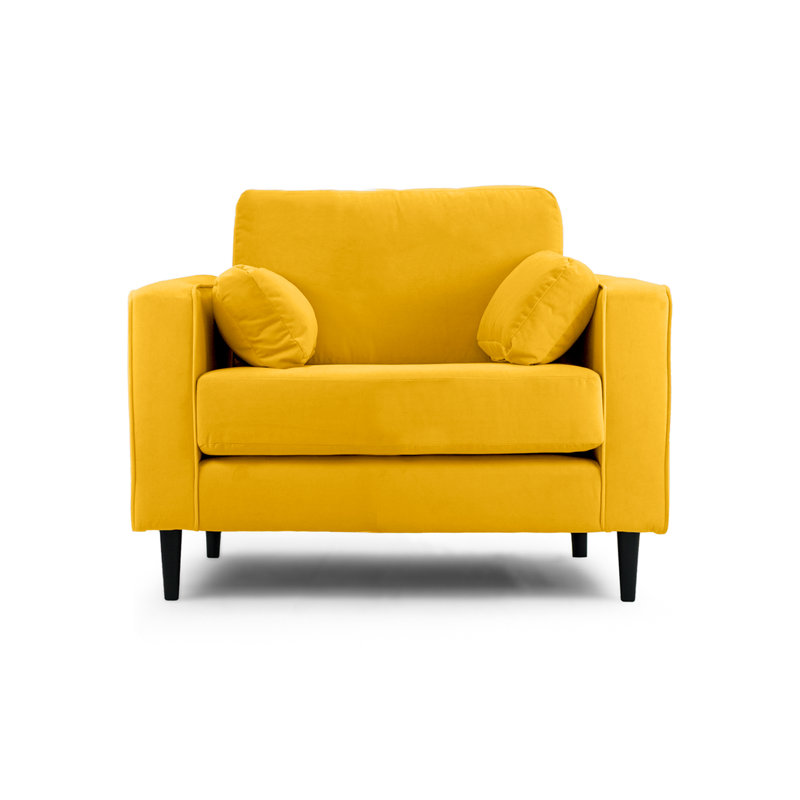Millerville Velvet Armchair, Mustard
