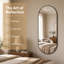 Miroir de salle de bain 48 po x 24 po noir, verre HD, suspendu vertical / horizontal, moderne