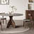 Light luxury round table and chair combination