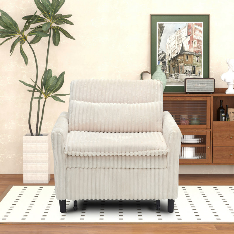 Fauteuil convertible convertible 3-en-1, Beige