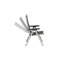 Multi-position armchair, silver/anthracite, aluminium outdoor fabric