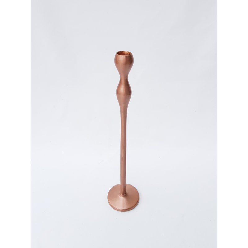 Metal Tabletop Candlestick, 38cm H x 8cm W x 8cm D