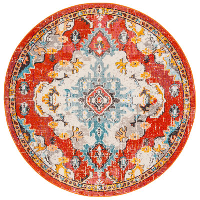 Kathryn Oriental Orange Area Rug