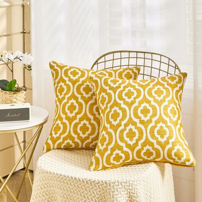 Jacquard Geometric Pillow Cover