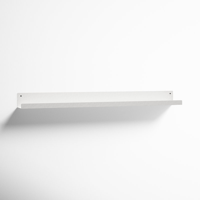 Tara Metal Picture Ledge Wall Shelf, White, 3" H x 36" W x 4.375" D