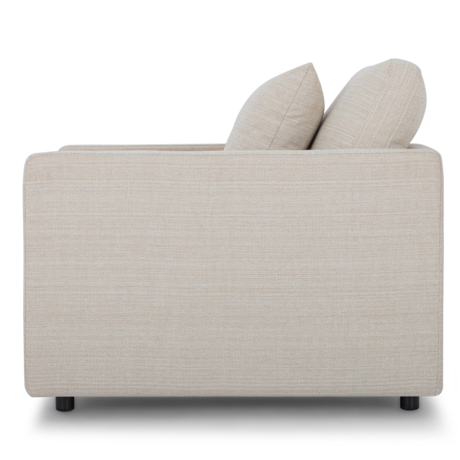 Kenji Oak Armchair, Cream Performance Basketweave