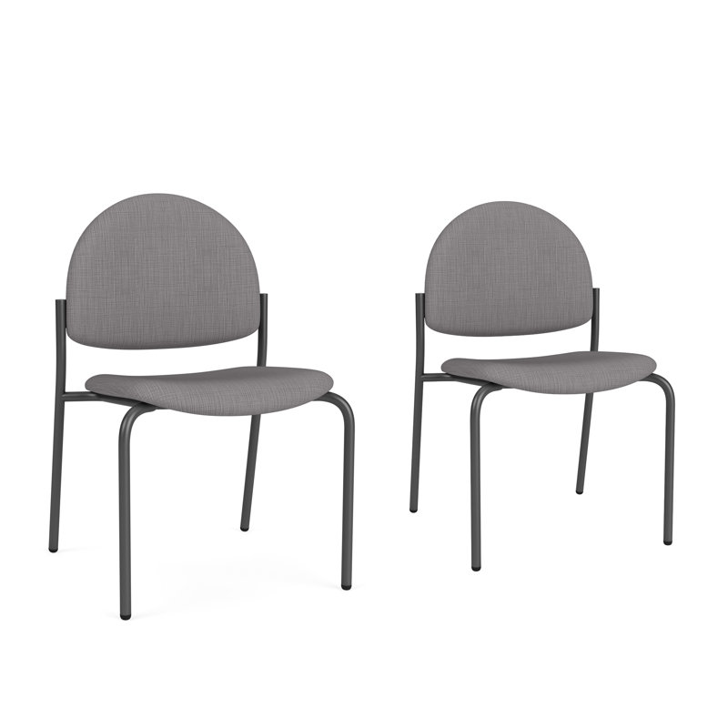 Chaise d'invité sans accoudoir Chat Chat, Gris anthracite, Plot Line Steel