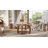 31.5" Solid Wood Round Coffee Table with Storage, 2-tier Center Table with Mosaic Pattern, Easy Assembly