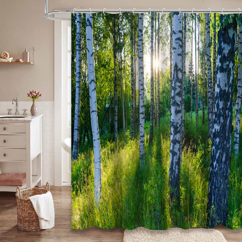 Rideau de douche Birch Forest, L 72 po x l 72 po