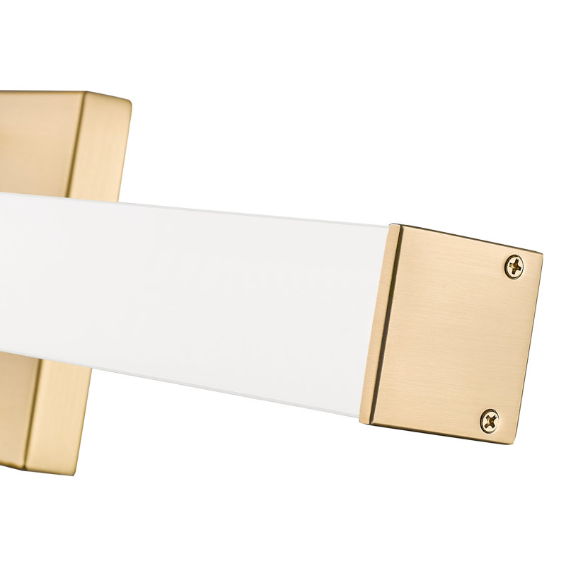 Éclairage pour salle de bain 1 lumière en étain avec verre opale Elon 24 po, Bronze champagne brossé