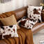Ensemble de 2 housses de coussins décoratifs en fausse fourrure de luxe en cuir de vache moelleux et moelleux