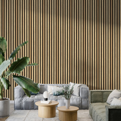 Panneau mural 3D en faux caramel en polystyrène 9,8 po x 106,3 po Falkirk Uffcott IV (paquet de 3)