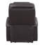 Fauteuil inclinable en similicuir brun foncé avec massage, chauffage et porte-gobelets