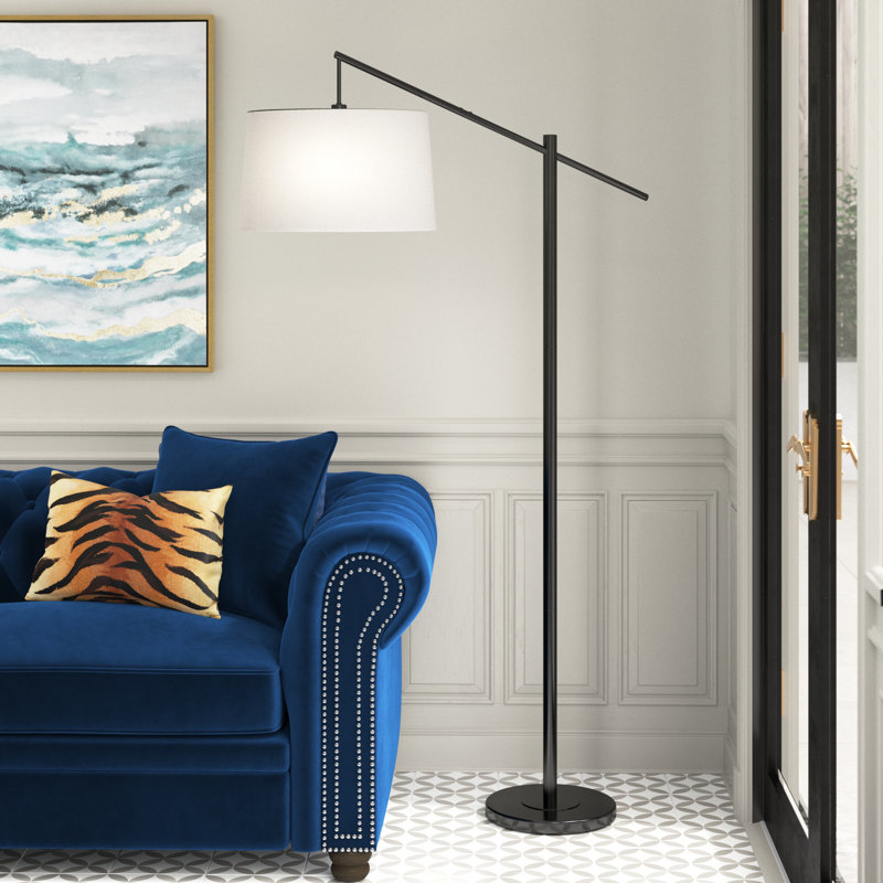 Dyanne John-Stephan 69" Floor Lamp, Oiled Bronze, Natural