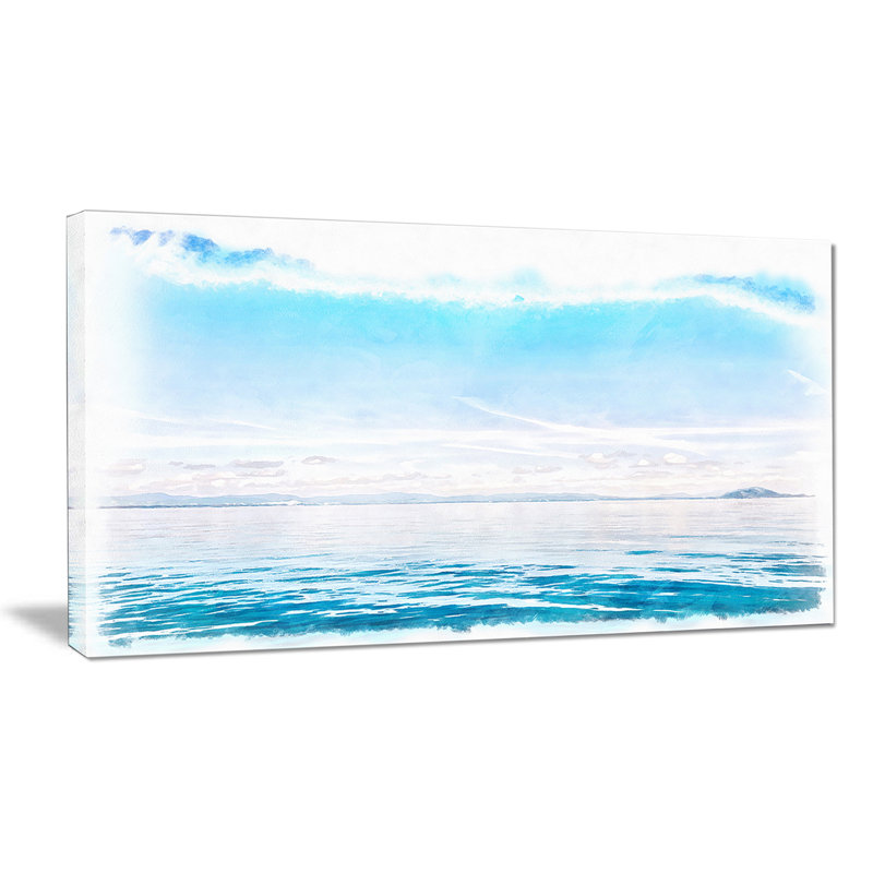 «Blue Horizon», impression numérique sur toile tendue, H 16 po x l 32 po x P 1 po