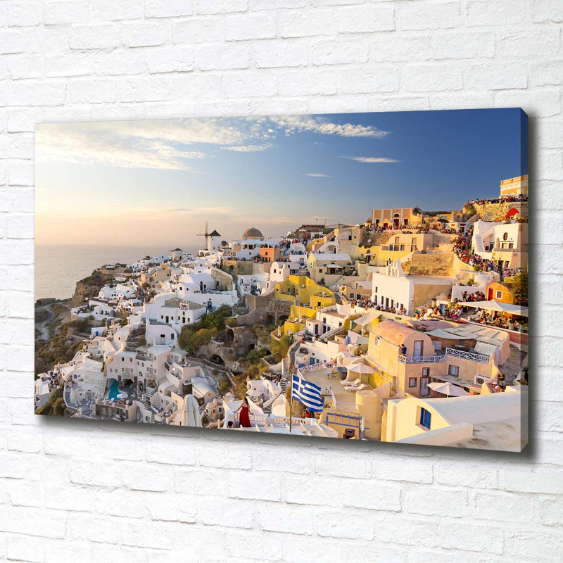 Santorini Greece - Wrapped Canvas Print