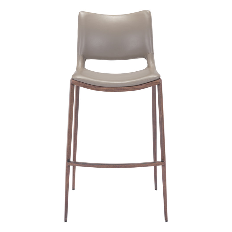Tabouret de comptoir, Gris, Noyer, Très grand (siège d'une hauteur de 40,9 po)