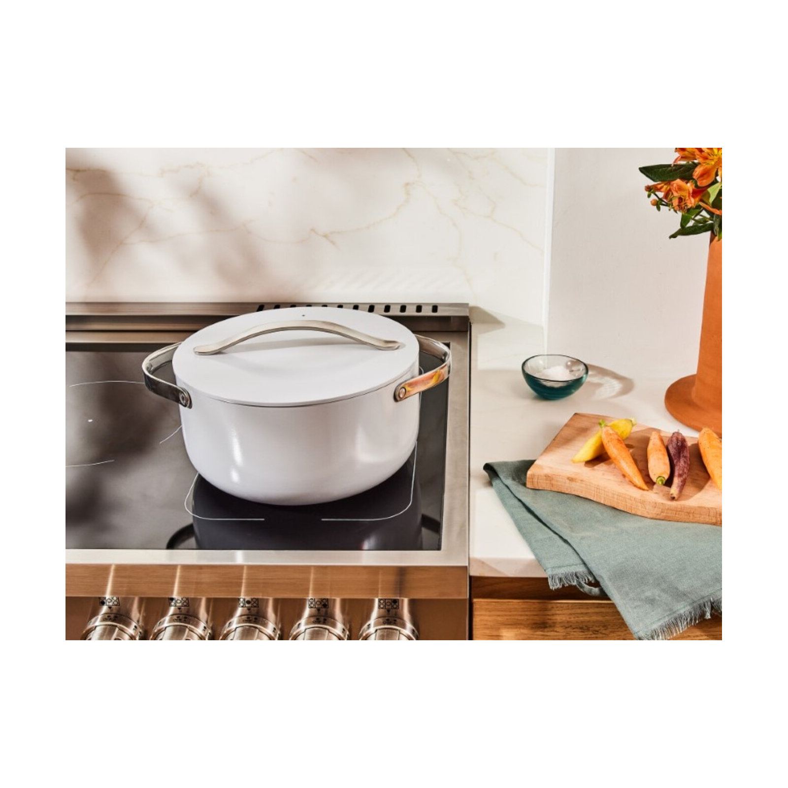 Caraway 6.5Qt Nonstick Ceramic Dutch Oven, Gray