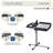 Adjustable Height 29" Rolling Laptop Cart-3509841