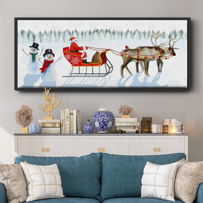 Santa's Snowmen Collection D-, toile encadrée, H 20 po x l 50 po