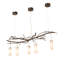 Luminaire suspendu unique en cuivre bruni antique à 5 lumières Jameiah
