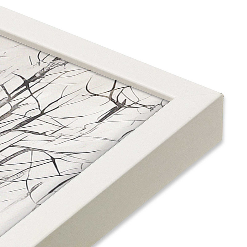 Winter's Lace II, Cadre photo simple blanc opaque, H 25 po x l 19 po