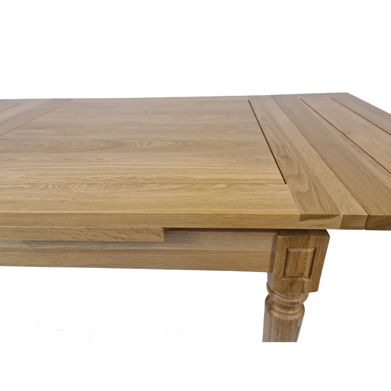 Tanesha Extendable Oak Solid Wood Dining Table
