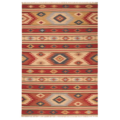 Siglinde Striped Wool Hand Woven Area Rug