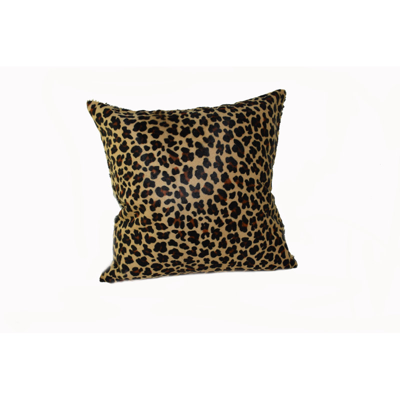 Square Pillow Cover & Insert, Tan/Black